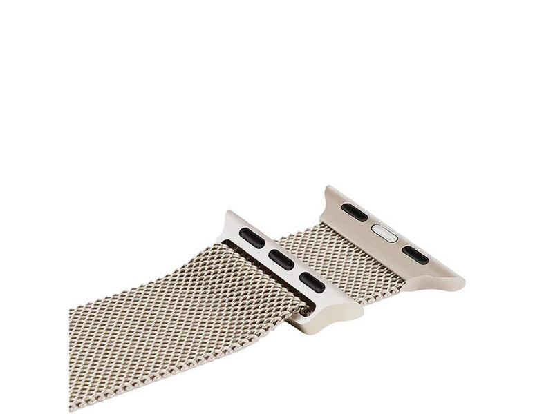 CRONG Milano Steel – Stainless Steel Strap for Apple Watch 44/45/46/49mm (Champagne)