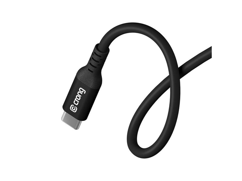 CRONG Soft Link - 100W PD 5A USB-C to USB-C Cable 25cm (Black)