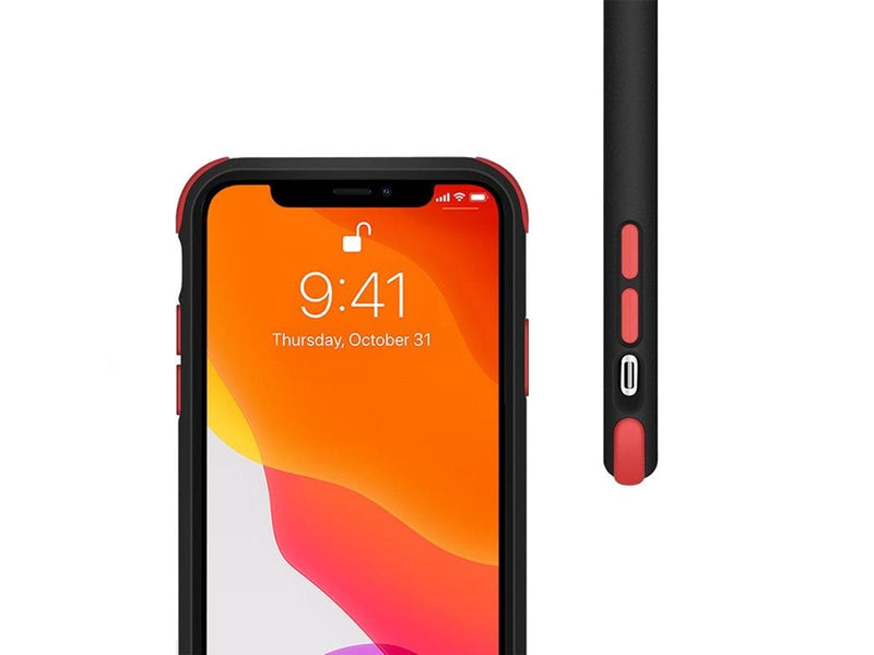 CRONG Trace Clear Cover - iPhone 11 Pro Case - Black/Red
