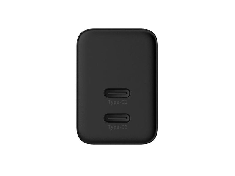 CRONG Ultra Compact GaN - 2x USB-C 35W PD 3.0 Wall Charger with PPS (Black)