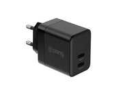 CRONG Ultra Compact GaN - 2x USB-C 35W PD 3.0 Wall Charger with PPS (Black)