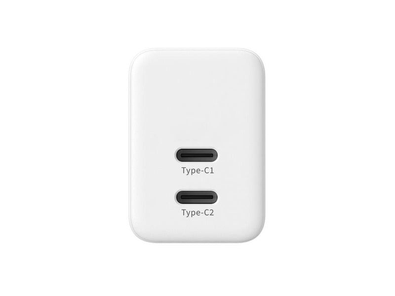 CRONG Ultra Compact GaN - Wall Charger 2x USB-C 35W PD 3.0 with PPS (White)