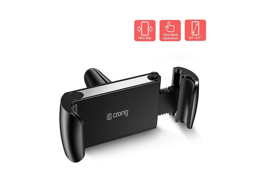 CRONG Universal Smart Car Holder – Universal car phone holder for 4"-6.5" phones - black