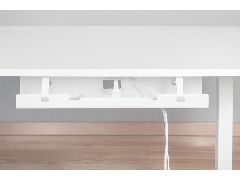 Cablio Under-Desk Cable Tray – White – 60cm