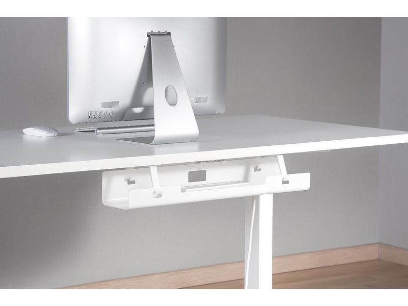 Cablio Under-Desk Cable Tray – White – 60cm