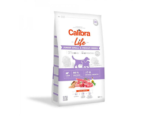 Calibra Life Junior Small&Medium breed Lamb - dry dog food - 12kg