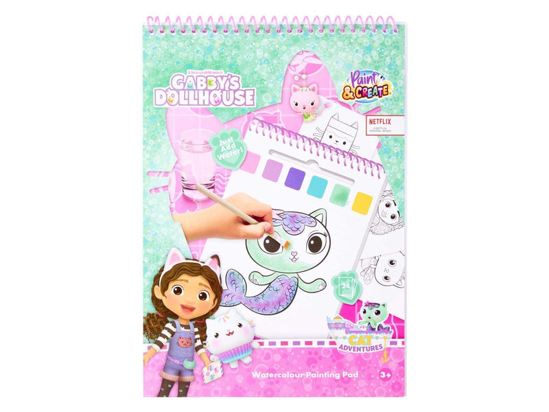 Canenco Gabby's Dollhouse Watercolour Paint Set Book - incl. Brush