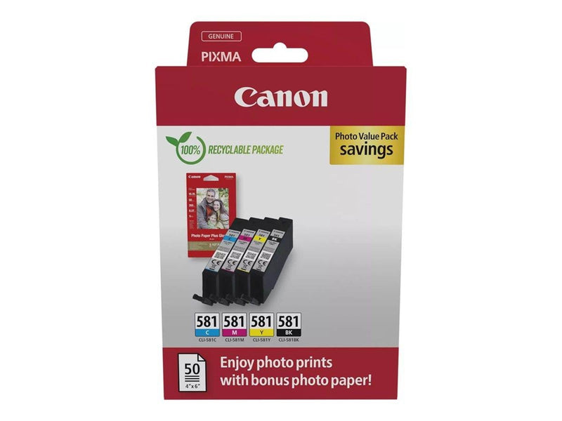 Canon CLI-581 / 2106C006 C/M/Y/BK Photo Value Pack
