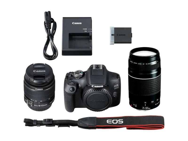 Canon EOS 2000D 18-55mm IS II + EF 75-300mm III