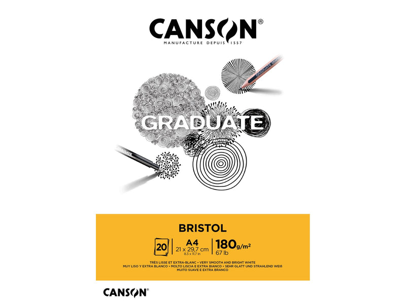 Canson Graduate Bristol A4 180G Pad 20 SH