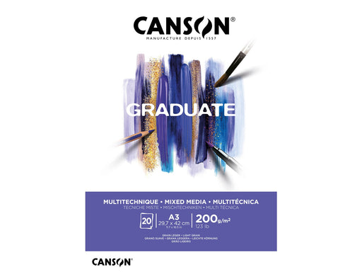 Canson Graduate Mixed Media Pad A3 200G 20 SH