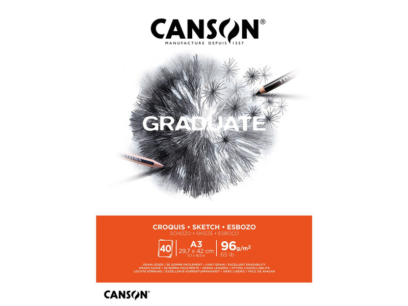 Canson Graduate Sketch Pad A3 96G 40 SH