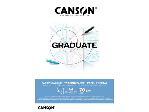 Canson Graduate Tracing Paper Pad Satin A4 70G 40 SH