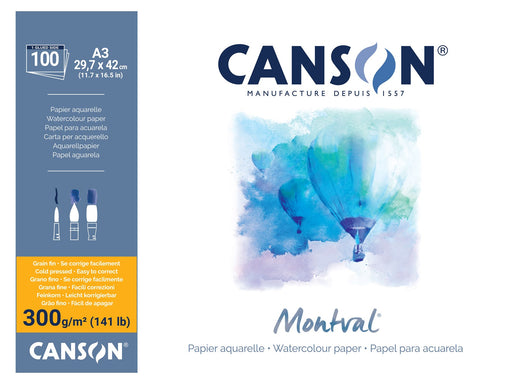 Canson Montval CP A3 300G Pad 100 SH