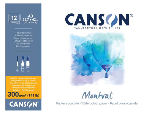 Canson Montval CP A3 300G Pad 12 SH