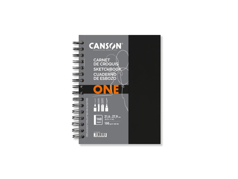 Canson One Art Book 21.6x27.9 cm 100G Spiral 80 SH Portrait