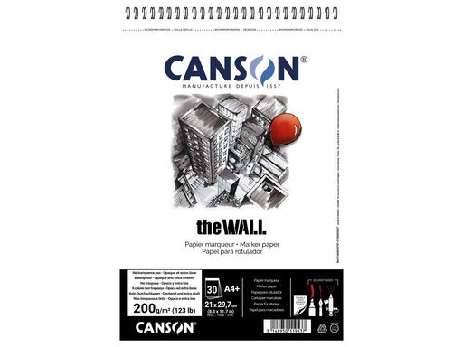 Canson The Wall A4+ 220G Spiral Pad 30 SH