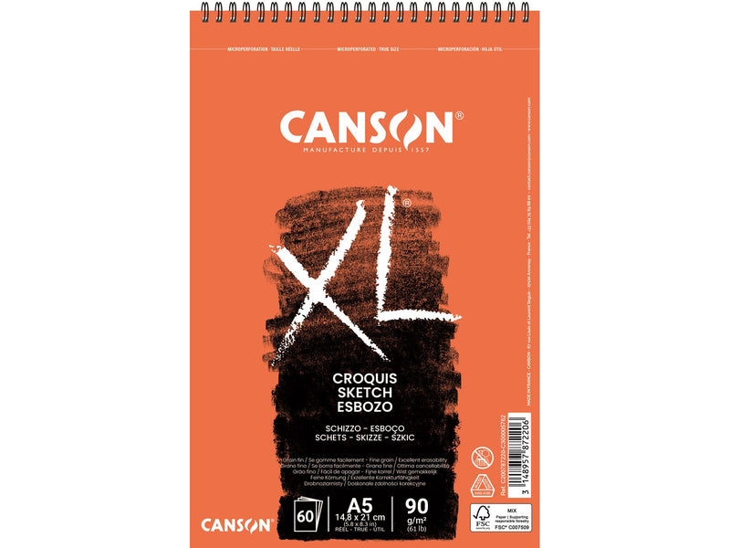 Canson XL Croquis FG A5 90G Spiral 60 SH