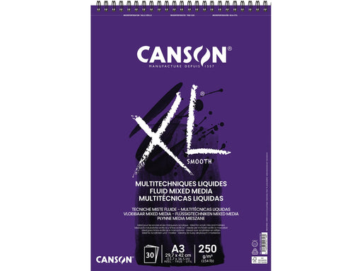Canson XL Fluid Mixed Media A3 250G Spiral 30 SH