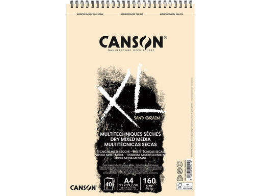 Canson XL Sand Grain A4 160G Natural Spiral 40 SH