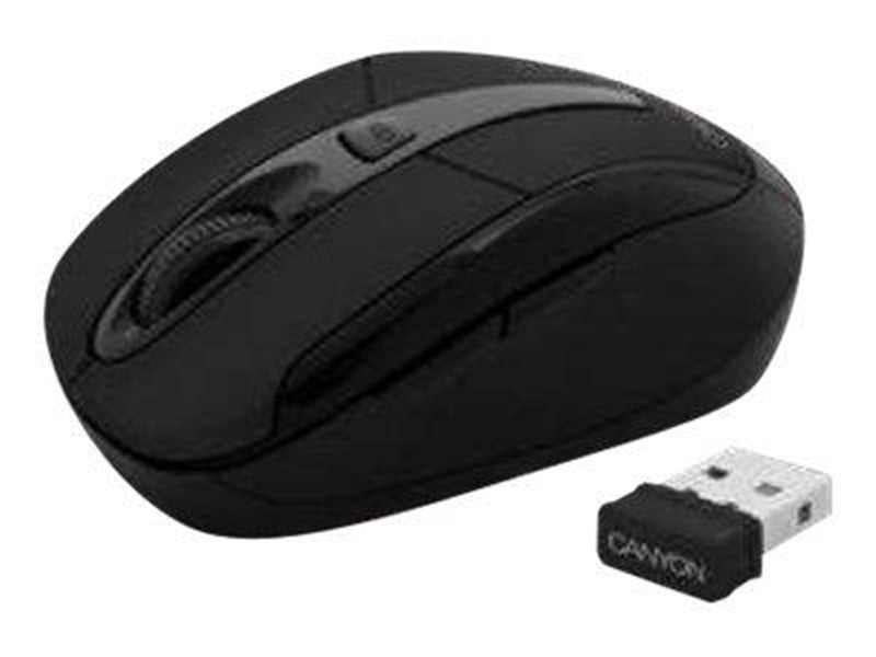 Canyon CNR-MSOW06B - mouse - 2.4 GHz - black - Maus (Schwarz)