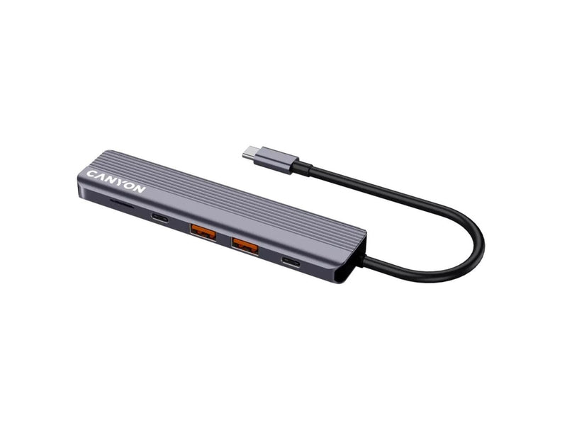 Canyon DS-17 6-in-1 USB-C Hub 4K, Grau USB-Hubs - Grau
