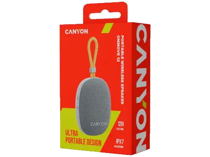 Canyon OnMove 12 Bluetooth-Lautsprecher IPX7, Grau