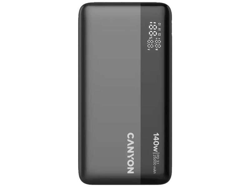 Canyon OnPower 240 Powerbank 25.000 mAh 140W, Dunkel - 25000 mAh