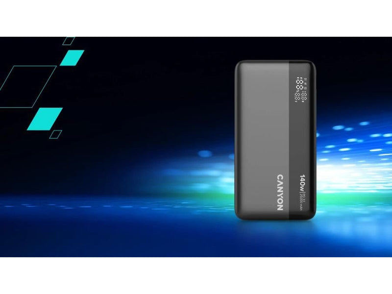 Canyon OnPower 240 Powerbank 25.000 mAh 140W, Dunkel - 25000 mAh