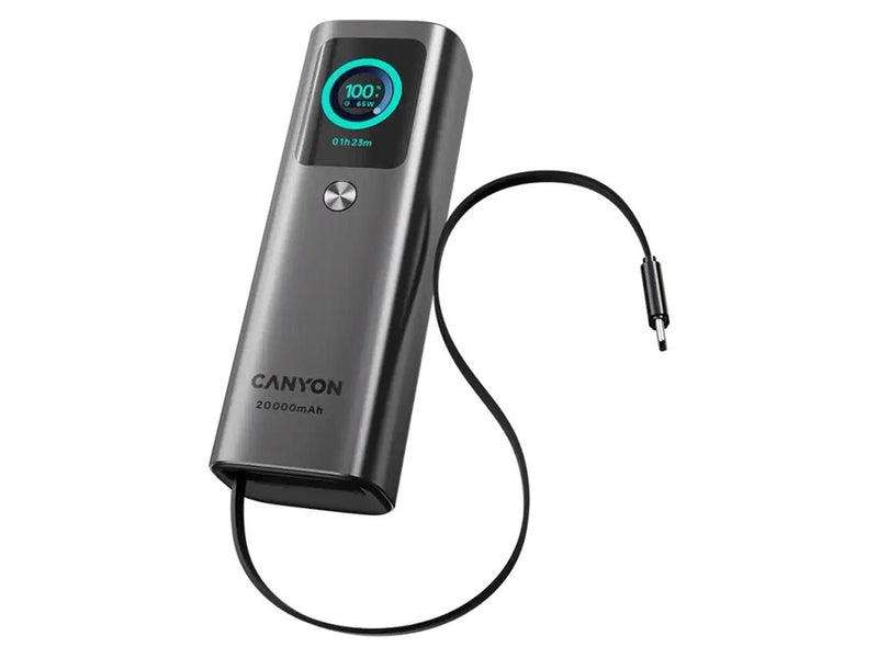 Canyon OnPower 265 20.000 mAh 165W, Dunkelgrau - 20000 mAh