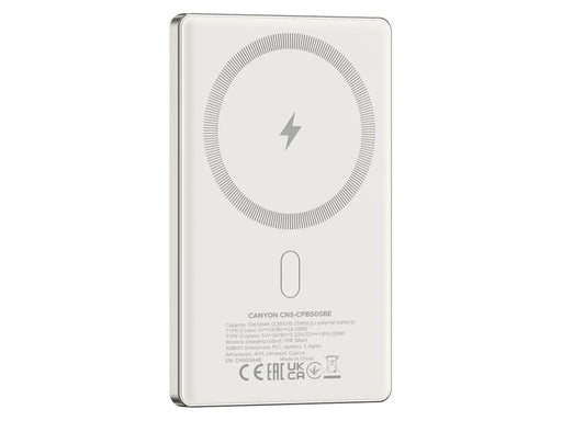 Canyon OnPower 505 MagSafe Powerbank 5000 mAh, Bei - 5000 mAh