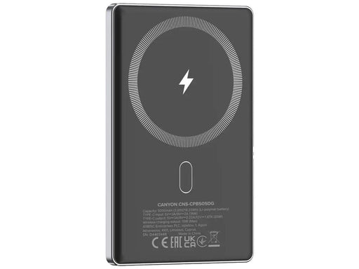 Canyon OnPower 505 MagSafe Powerbank 5000mAh, Grau - 5000 mAh