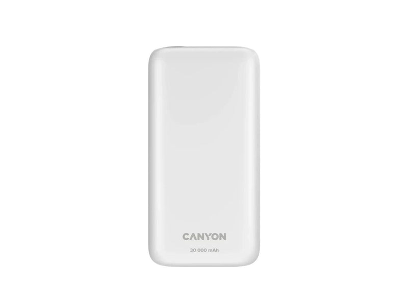Canyon PB-301 30000mAh Powerbank PD 20W, Weiß - 30000 mAh