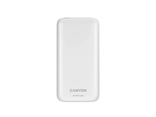 Canyon PB-301 30000mAh Powerbank PD 20W, Weiß - 30000 mAh