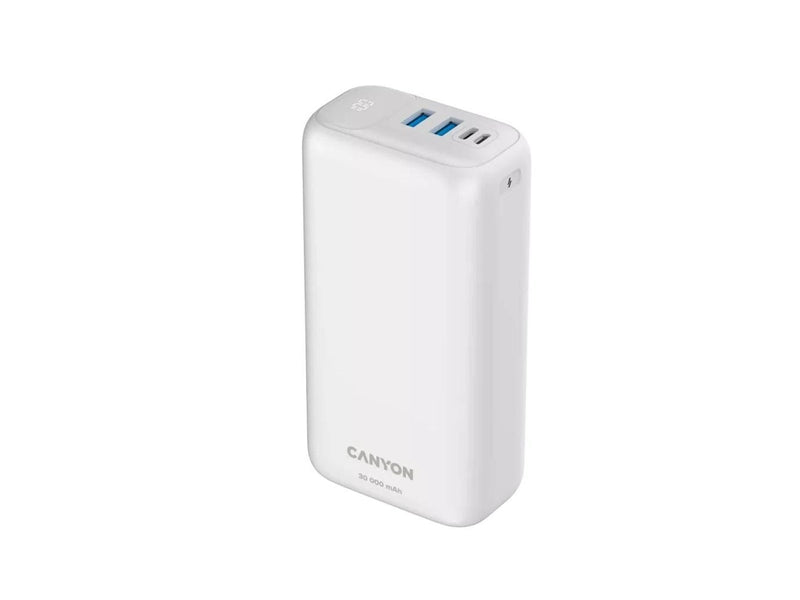 Canyon PB-301 30000mAh Powerbank PD 20W, Weiß - 30000 mAh