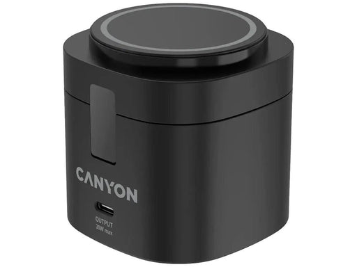 Canyon WCS-205 Qi2 15W 2-in-1 Kabelloses Ladegerät, Schwarz