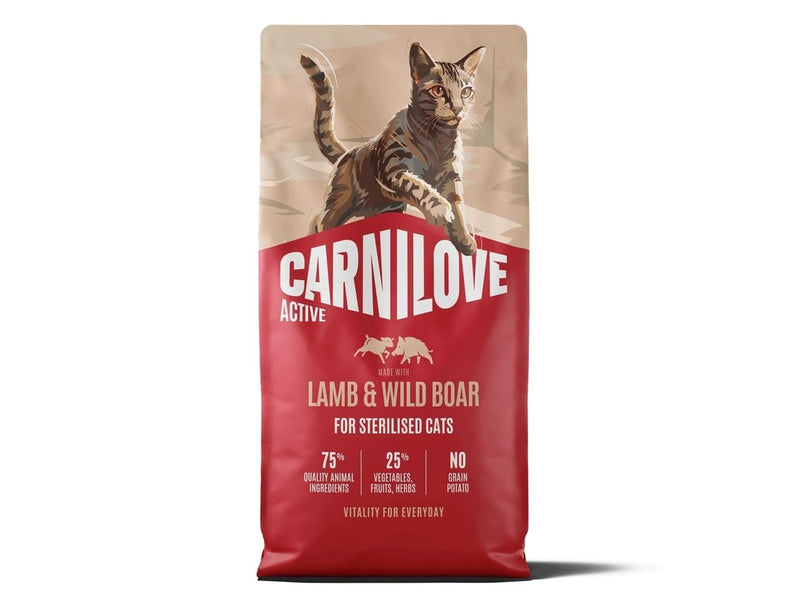 Carnilove Active Cat Lamb&Wild Boar Sterilised - dry cat food - 6kg