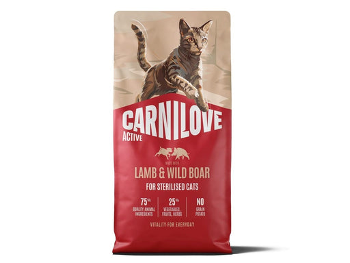 Carnilove Active Cat Lamb&Wild Boar Sterilised - dry cat food - 6kg
