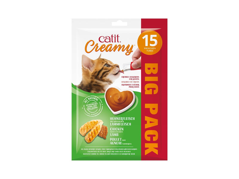 Catit - Creamy Premium Treat for Cats - Chicken with Lamb - 15 x 10 g