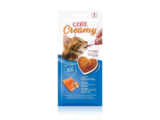 Catit - Creamy Premium Treat for Cats - Salmon with Prawns 4 x 10 g