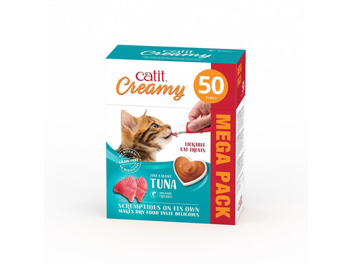 Catit - Creamy Premium Treat for Cats - Tuna - Mega pack 50 x 10 g