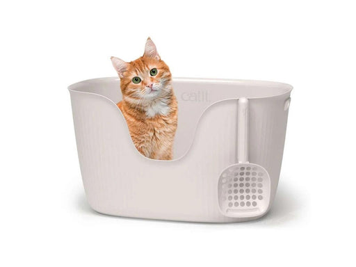 Catit LOO Cat Litter Box with/scooper, White