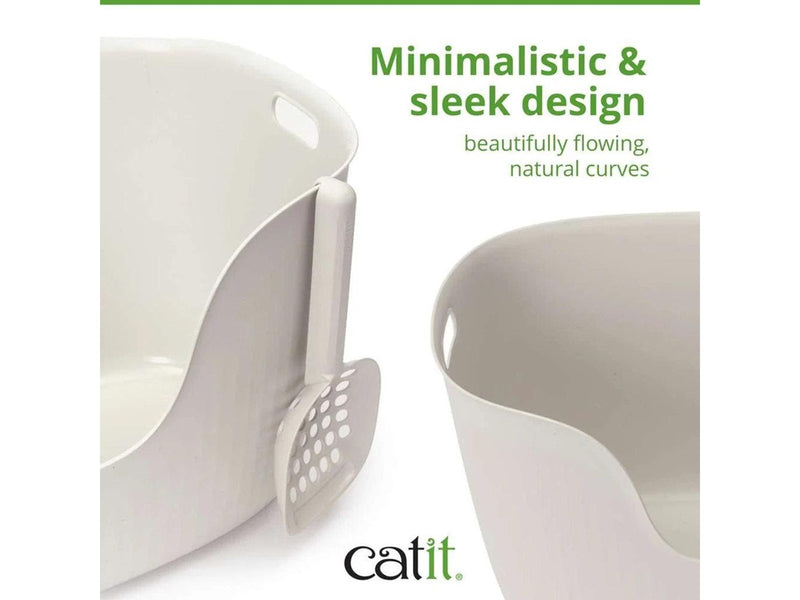 Catit LOO Cat Litter Box with/scooper, White