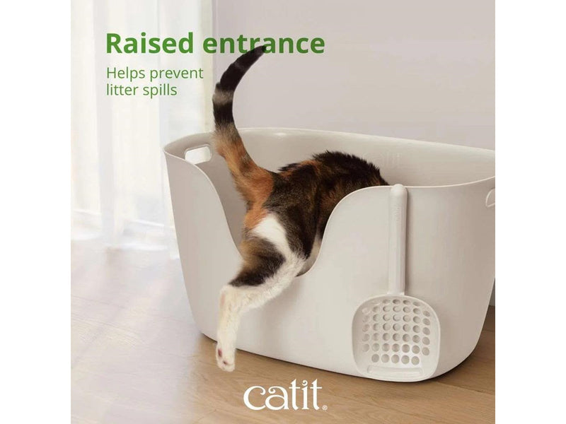 Catit LOO Cat Litter Box with/scooper, White