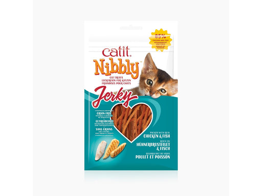 Catit - Nibbly Jerky Treat for Cats - Chicken & Fish 30 g