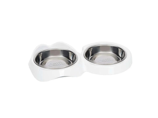 Catit Pixi Feeding Bowl Double White