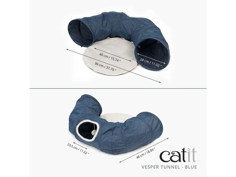 Catit Vesper Tunnel Blå 68x97x28 cm.