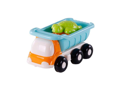 Cavallino Toys Beach Dump Truck with 4 Sand Shapes Blue