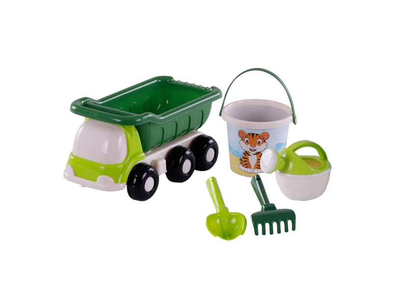 Cavallino Toys Cavallino Beach Dump Truck with Bucket Set Green 5 pcs.