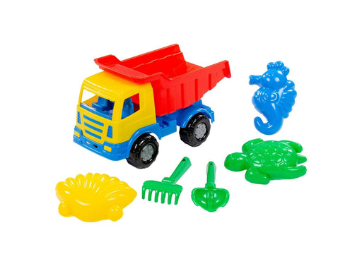 Cavallino Toys Cavallino Classic Dump Truck with Beach Set 6-piece.